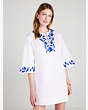エンブロイダード ジグ ザグ フローラル チュニック ドレス, Fresh White, Product