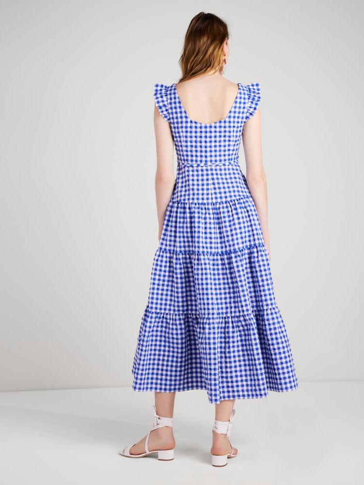 Kate Spade,Gingham Tiered Dress,