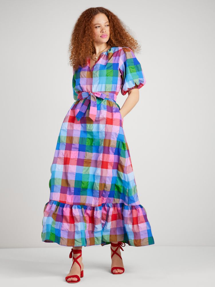 Kate Spade,Madras Tie-waist Skirt,