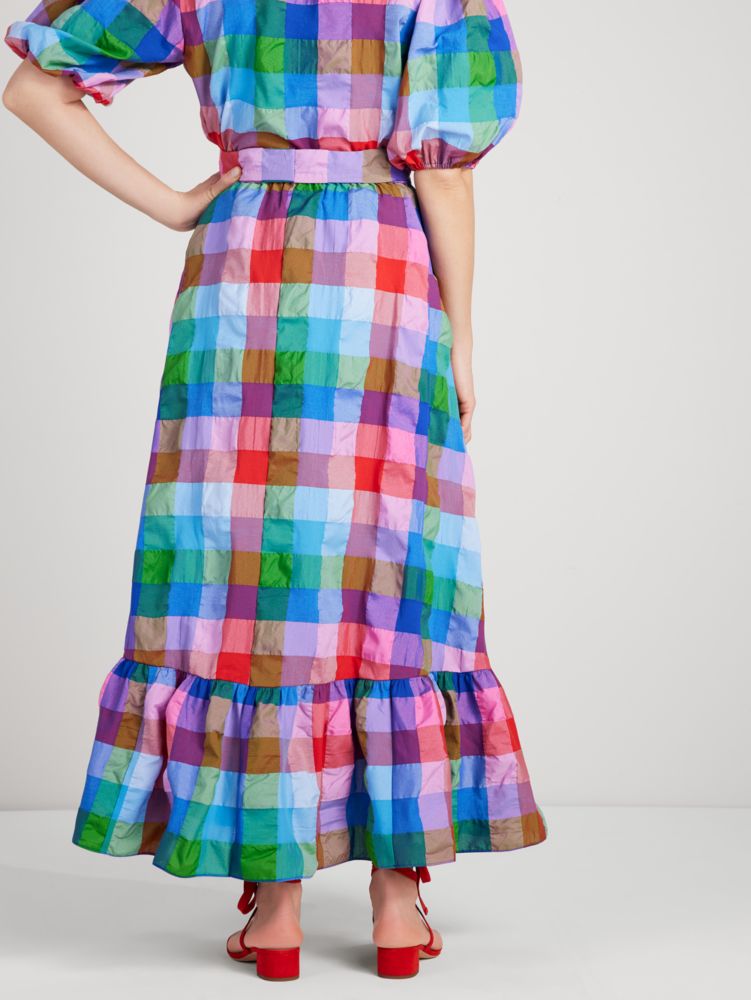 Kate Spade,Madras Tie-waist Skirt,