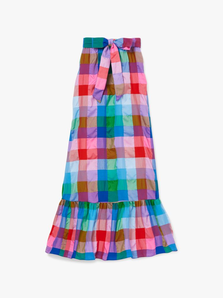 Kate Spade,Madras Tie-waist Skirt,