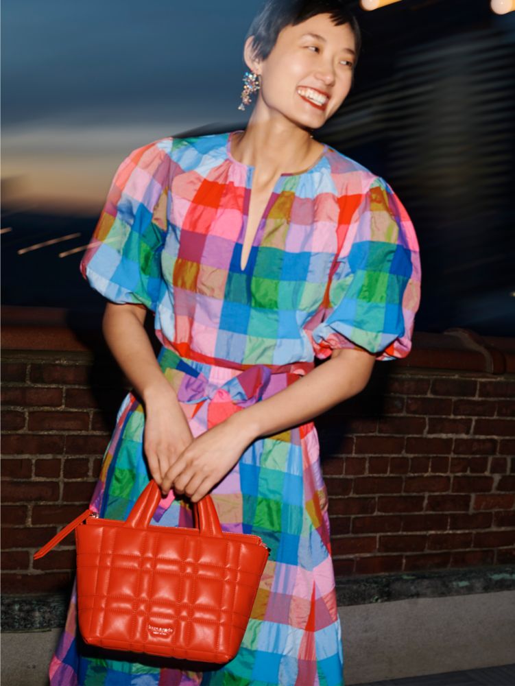 Kate Spade,Madras Tie-waist Skirt,