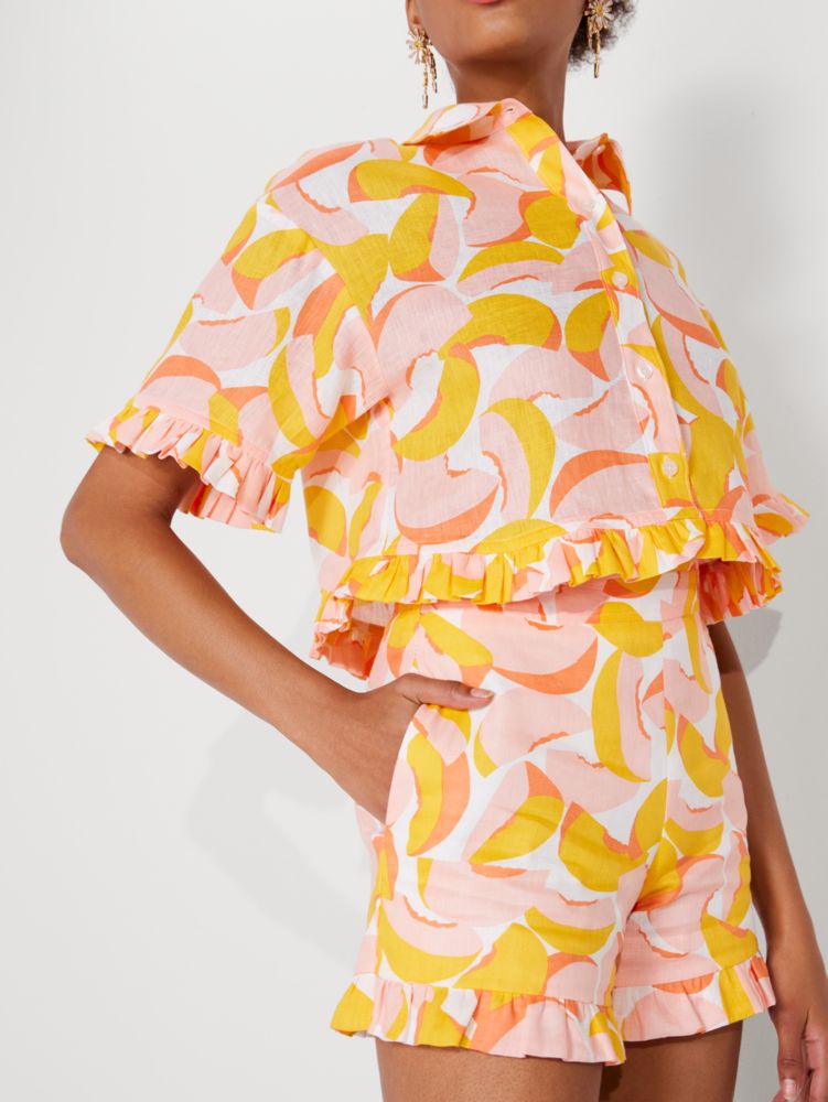 Kate Spade,Peaches Ruffle Shorts,