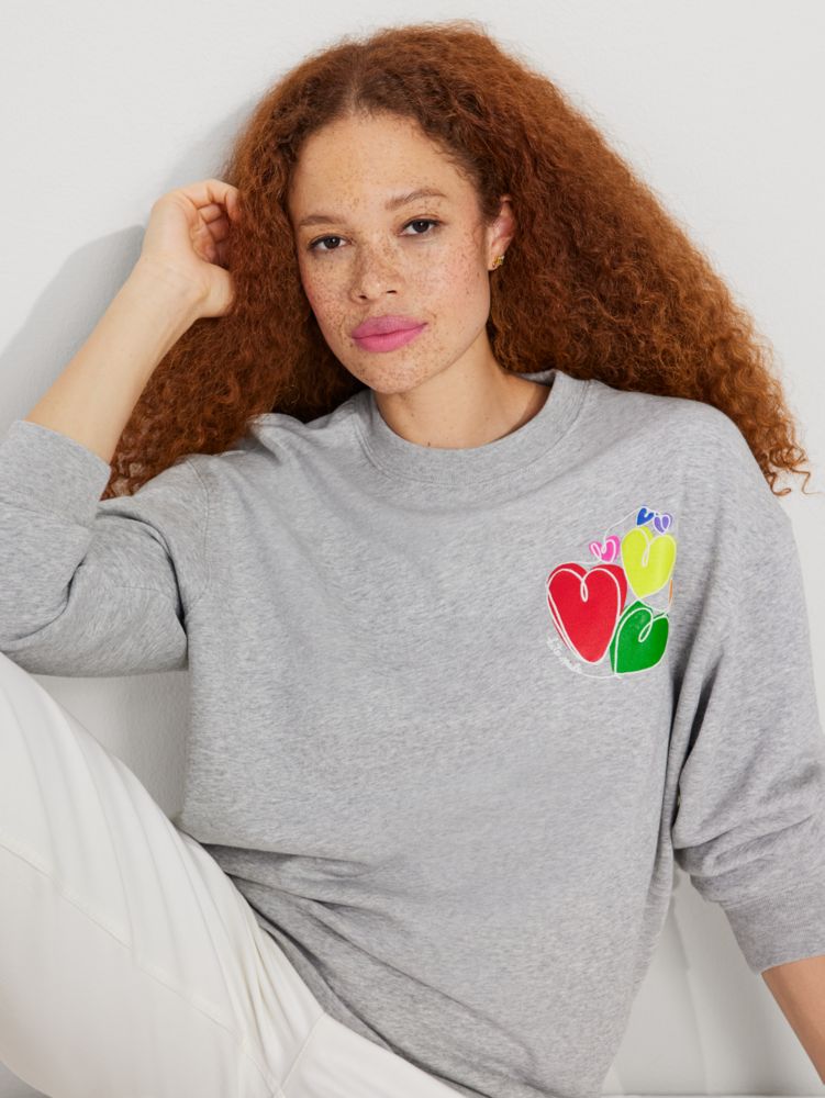 Kate spade heart on sale sweatshirt