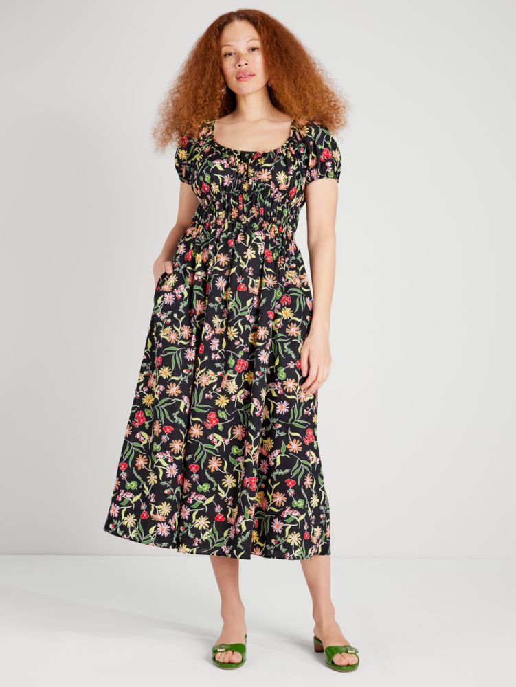 Rooftop Garden Floral Riviera Dress, , Product