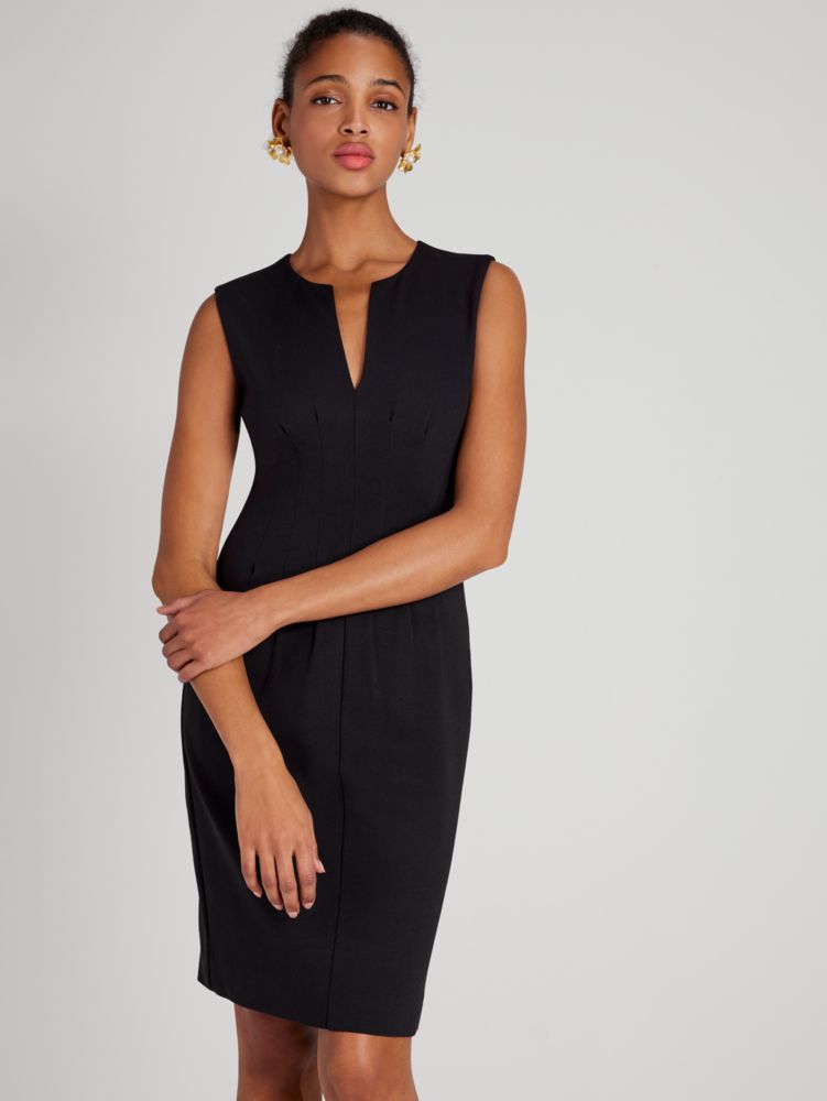 Kate Spade,Seamed Ponte Dress,Black