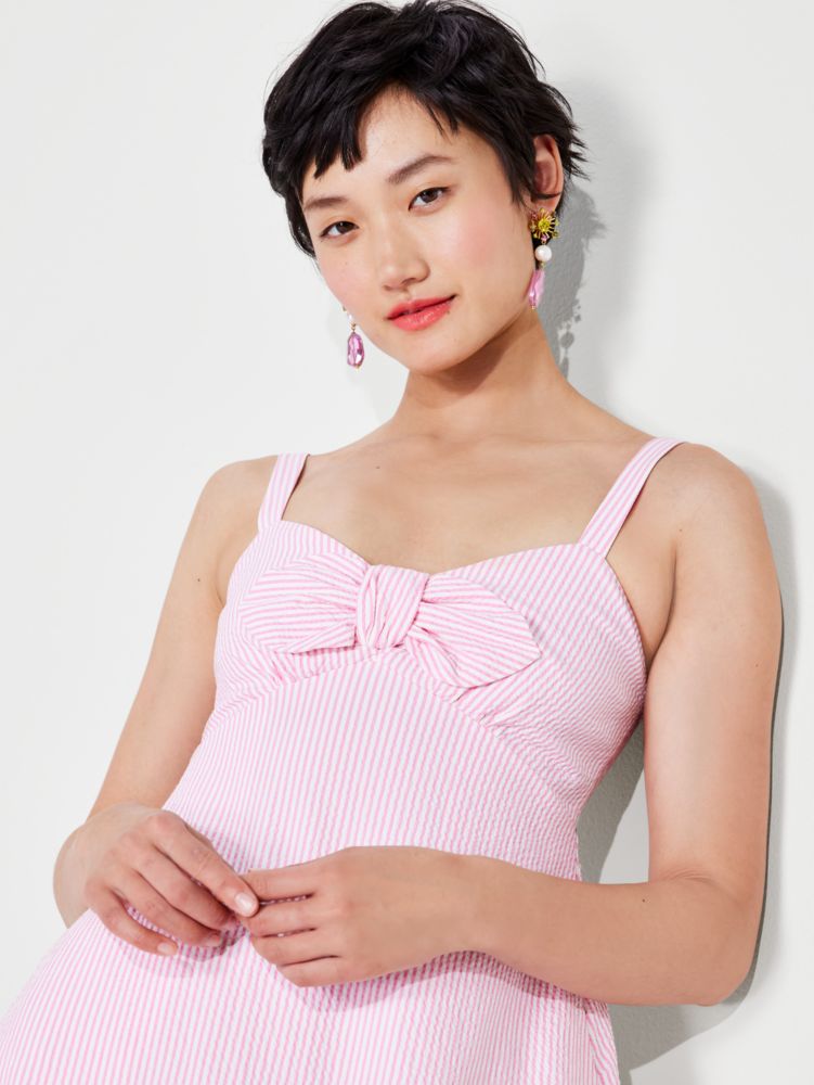 Kate Spade,Seersucker Stripe Bow Dress,