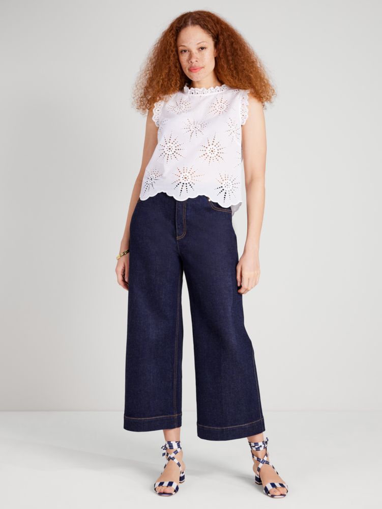 Kate Spade,Suns Eyelet Shell,Fresh White