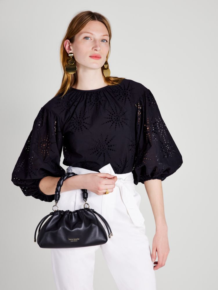 Kate Spade,Suns Eyelet Top,Black