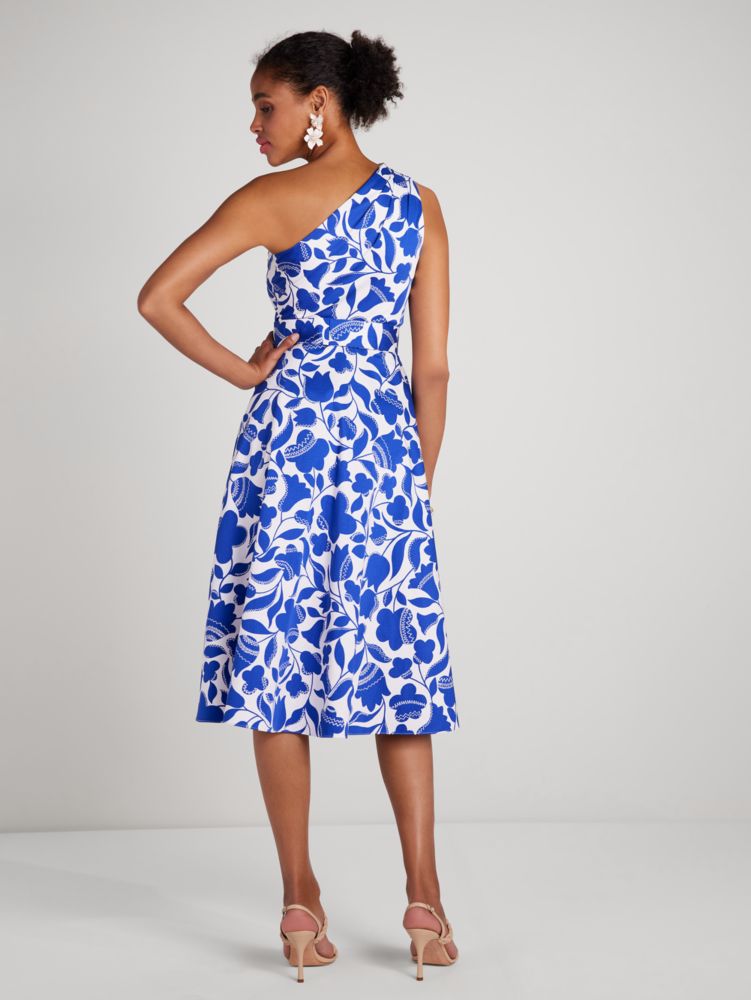 Kate Spade,Zigzag Floral Belted Sabrina Dress,