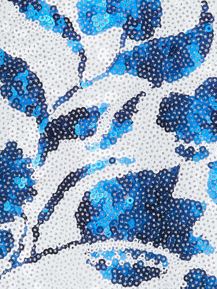Kate Spade,Zigzag Floral Sequin Skirt,