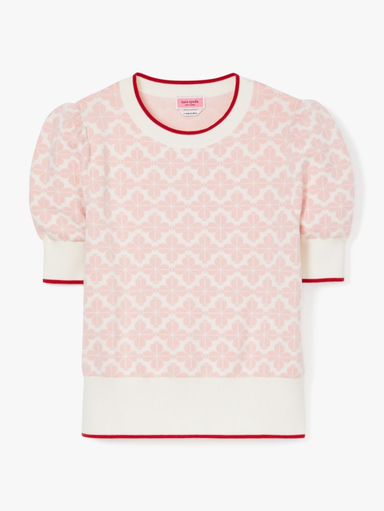 Kate Spade,Spade Flower Puff Sleeve Sweater,