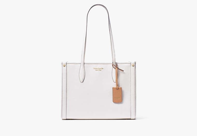 Kate Spade,Market Pebbled Leather Medium Tote,tote bags,Medium,Parchment image number 0