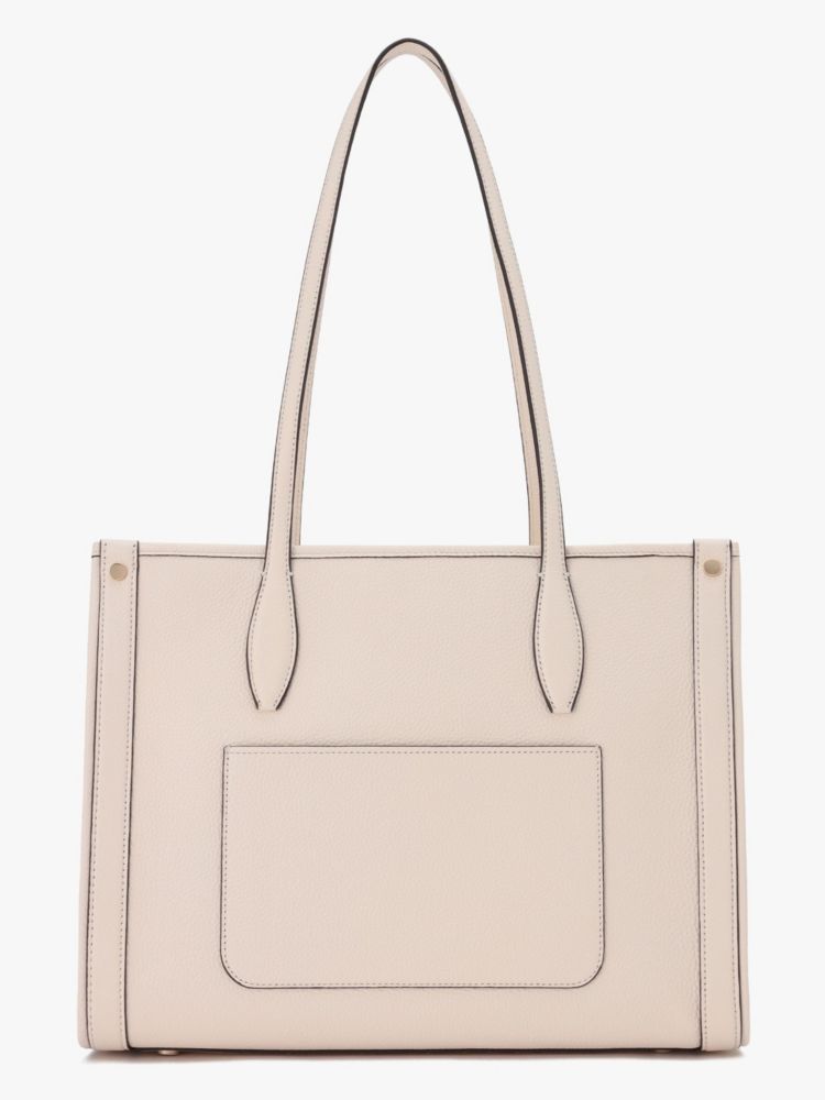 Kate Spade,マーケット ぺブル レザー ミディアム トート,バッグ,パーチメント