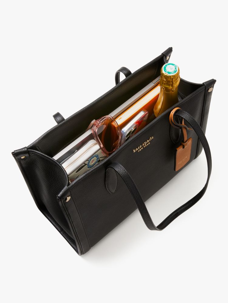 Kate Spade,マーケット ぺブル レザー ミディアム トート,バッグ,パーチメント