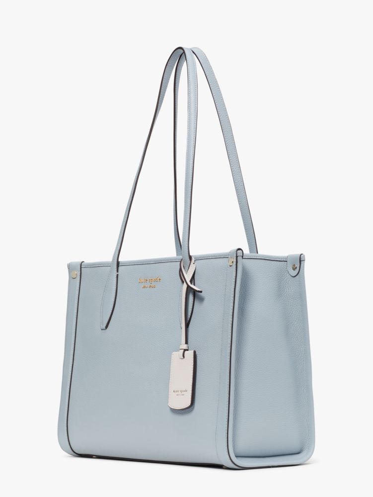 Kate Spade,Market Pebbled Leather Medium Tote,tote bags,Medium,Ocean Beach