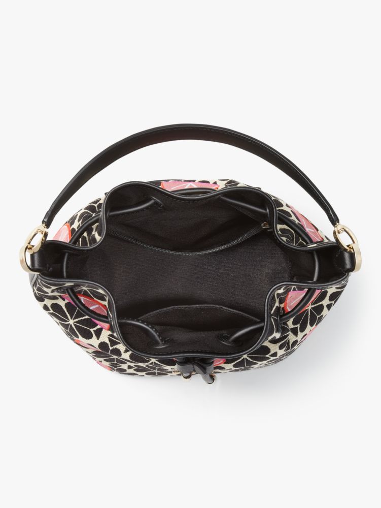 Kate Spade Medium Spade Flower And Grapefruits Jacquard Bucket Bag