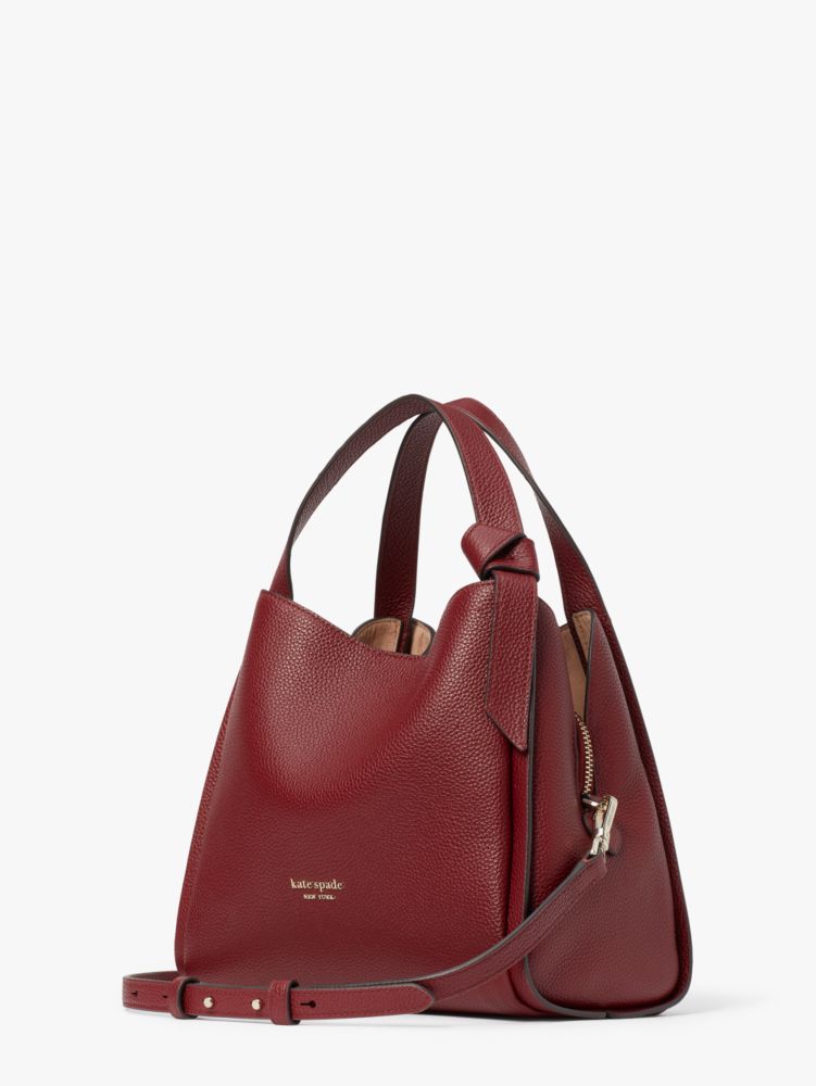 Kate Spade New York Knott Pebbled Leather Flap Crossbody - Autumnal Red