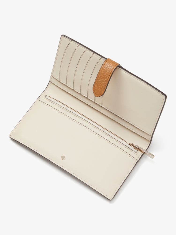 Kate Spade,Hudson Bifold Wallet,Casual,Bungalow Brown