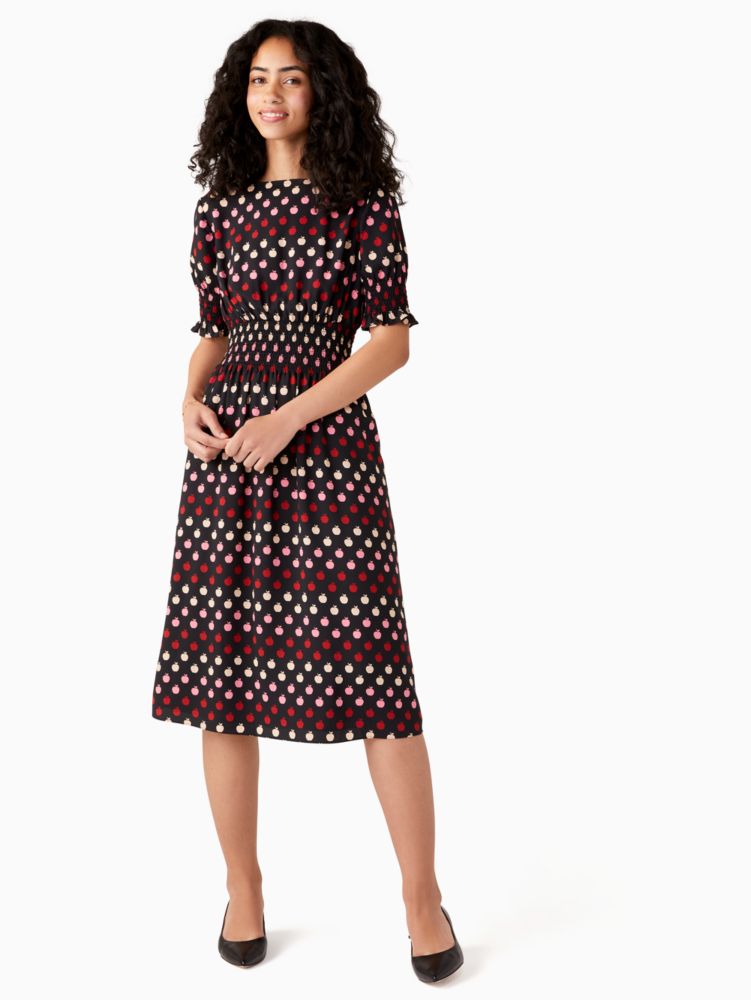 Kate Spade,orchard puff-sleeve blaire midi dress,60%,