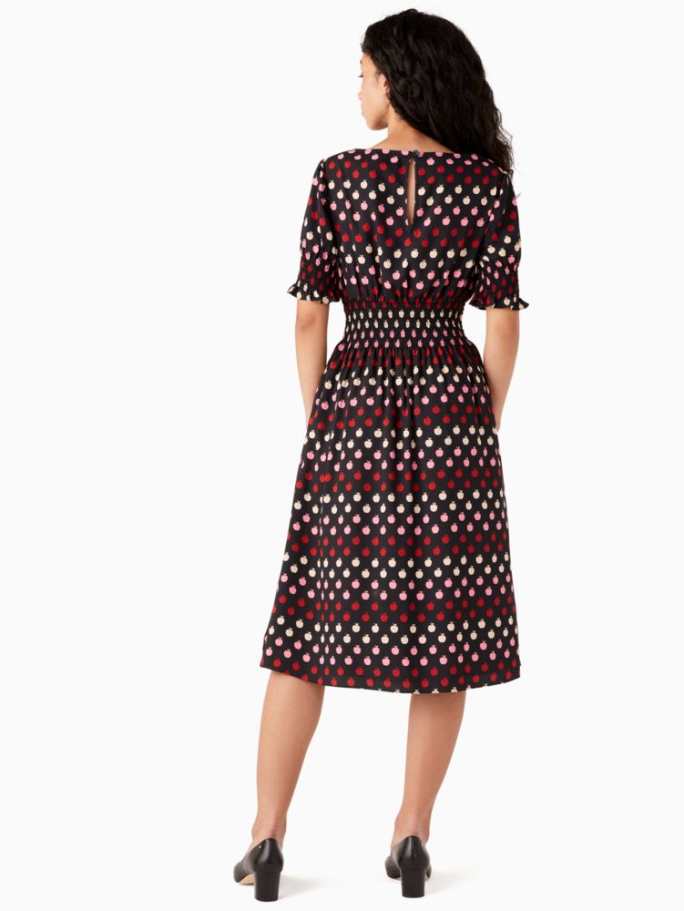 Kate Spade,orchard puff-sleeve blaire midi dress,60%,Blazer Blue