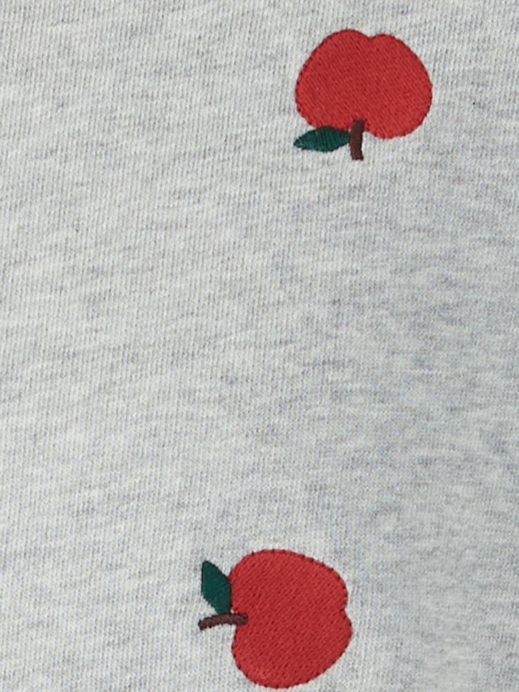 Kate Spade,apple-embroidered pullover,60%,Grey Melange