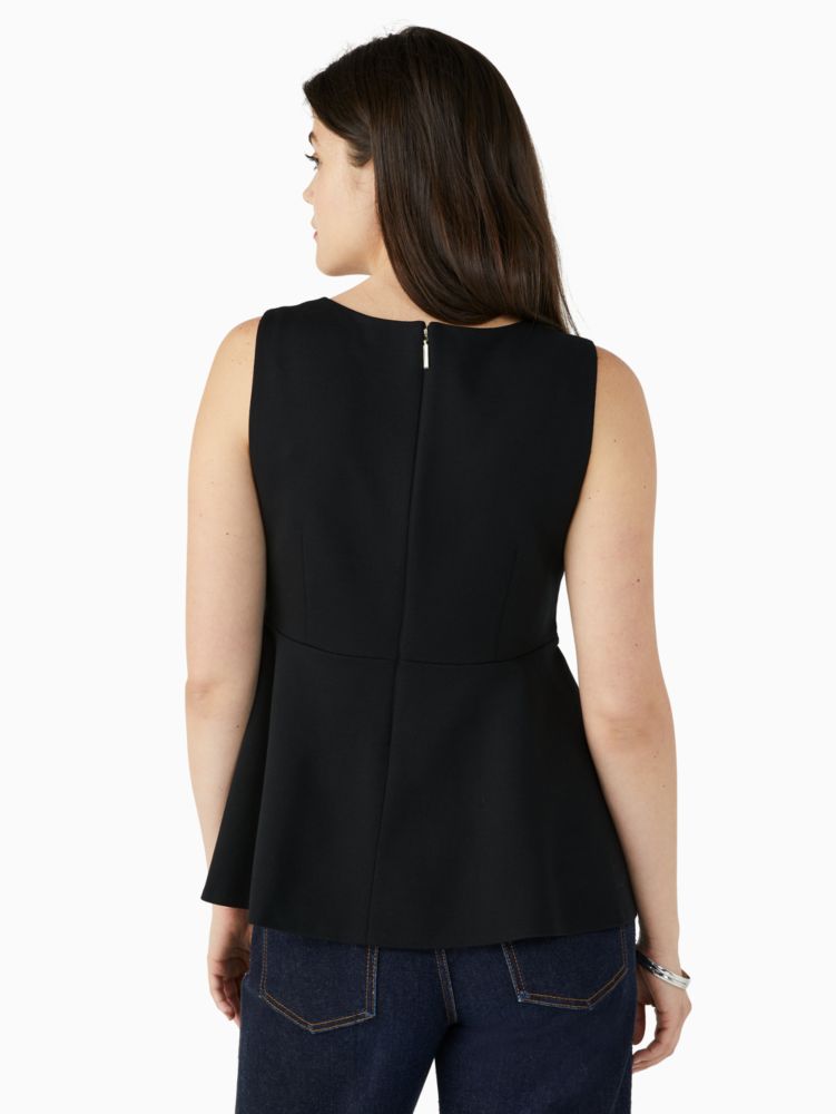 Kate Spade,ponte bow-knot top,Viscose/Rayon,60%,Black