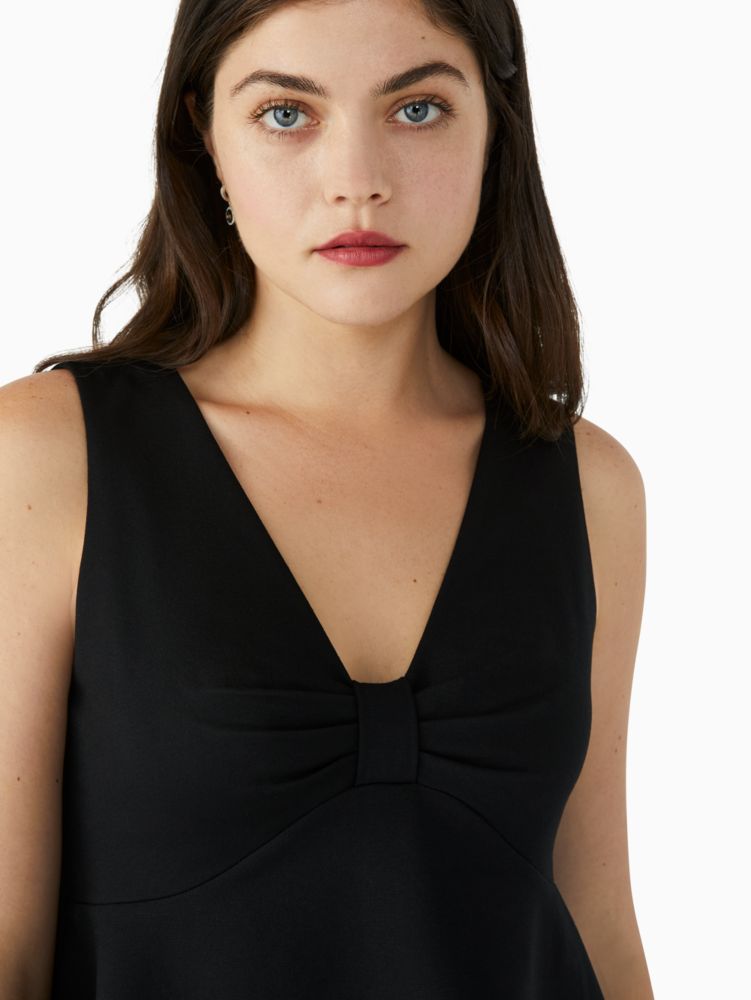 Kate Spade,ponte bow-knot top,Viscose/Rayon,60%,Black