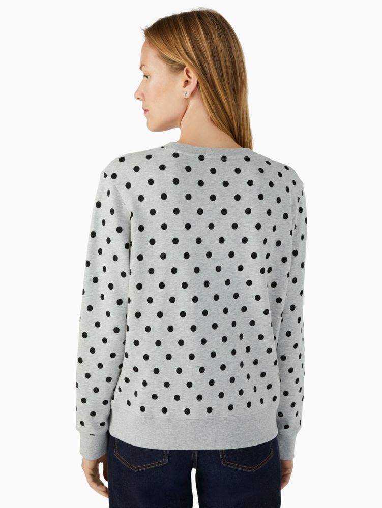 Kate Spade,eastern dot logo sweatshirt,cotton,60%,Grey Melange