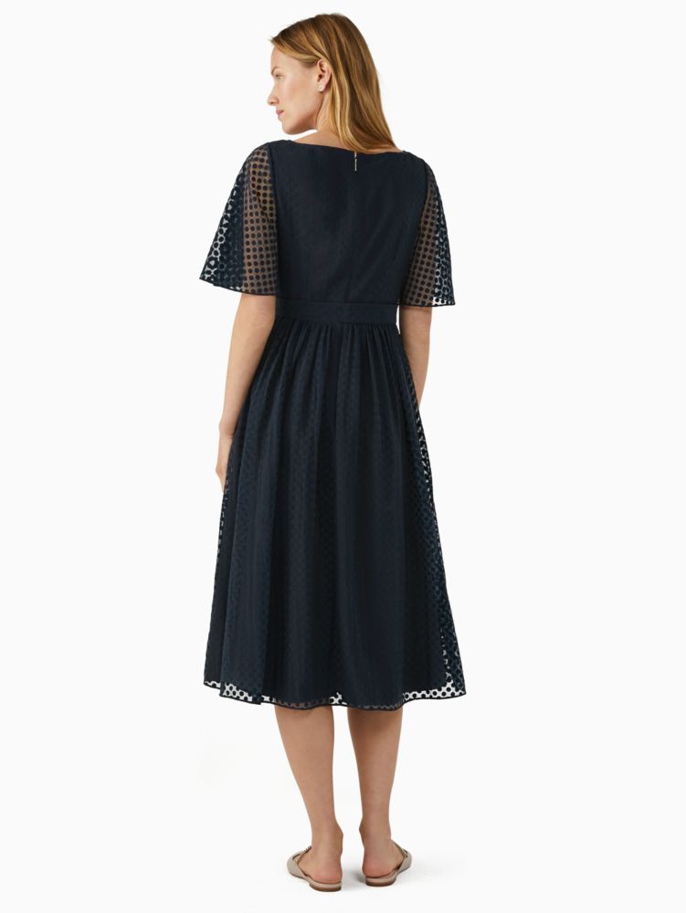 Kate Spade,burnout flutter-sleeve dress,Viscose,60%,