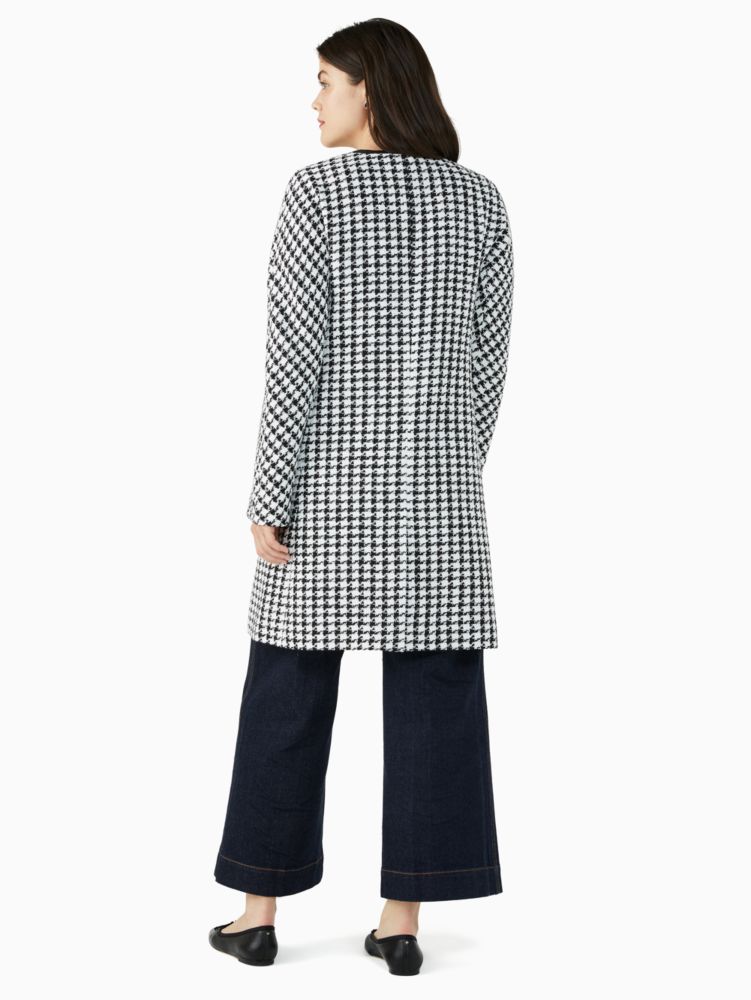 Kate Spade,houndstooth tweed coat,Polyester,60%,