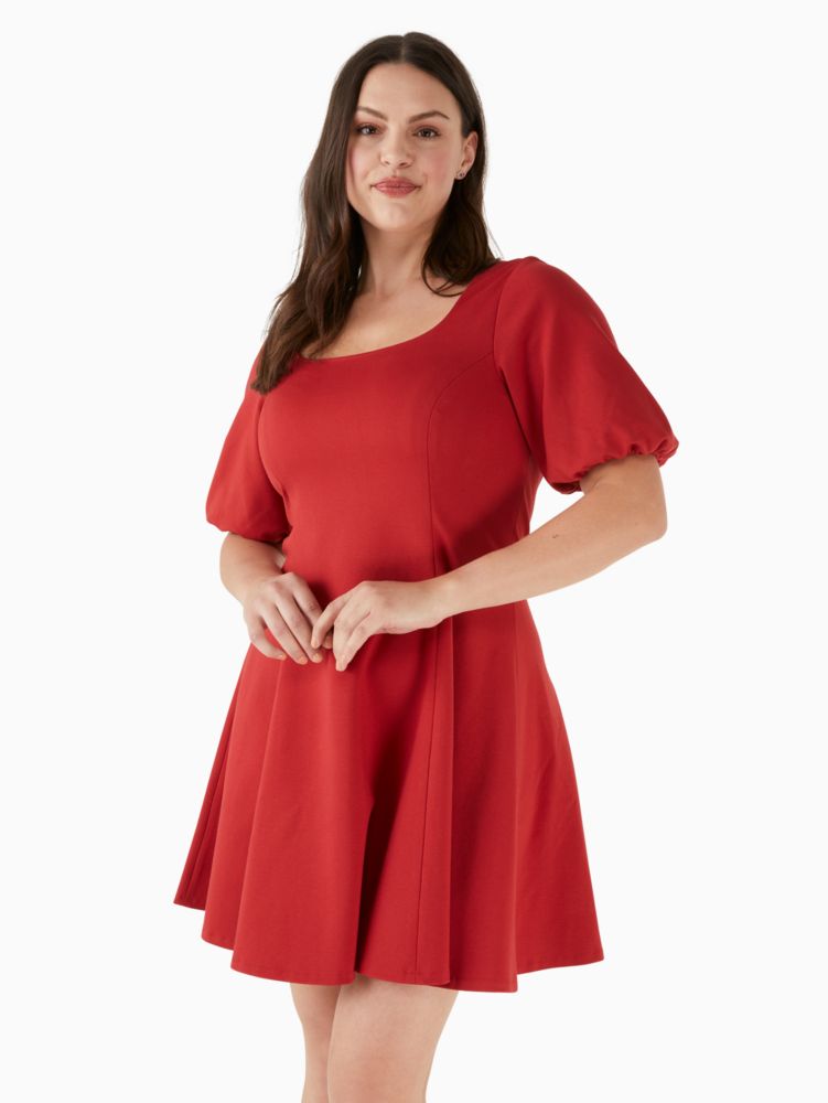 Kate Spade,Ponte Puff-sleeve Dress,