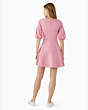 Kate Spade,ponte puff-sleeve dress,Viscose,60%,Dark Pink Sugar