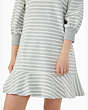 Kate Spade,sailing stripe sweatshirt dress,cotton,60%,Grey Melange