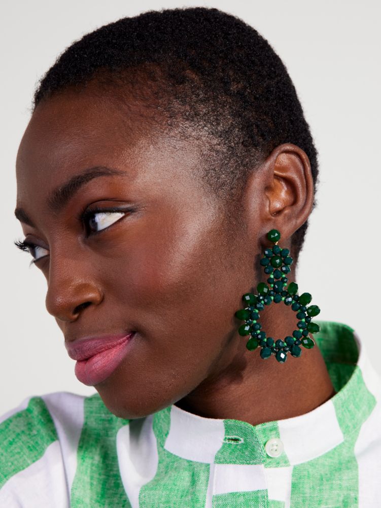 Kate spade green earrings sale