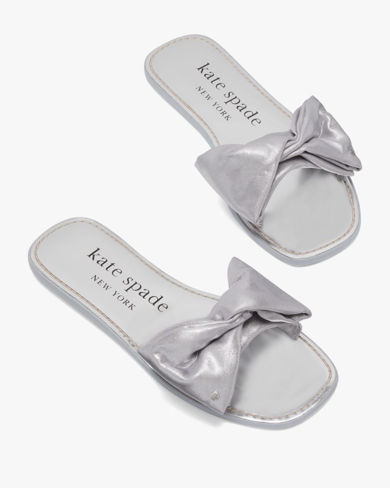 Kate Spade,Bikini Slide Sandals,sandals,Casual,Silver