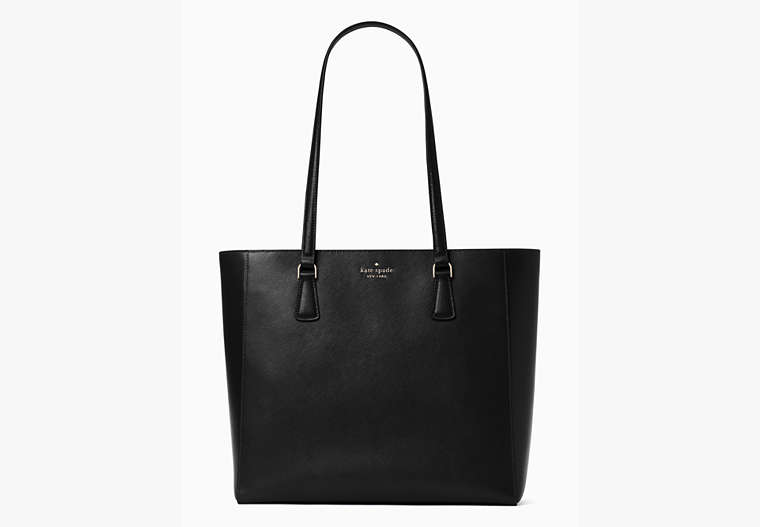 Kate Spade,perry leather laptop tote,Black image number 0