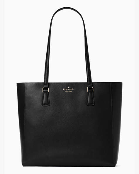 Kate Spade,perry leather laptop tote,Black