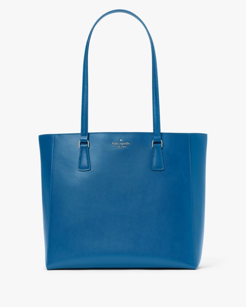 Kate Spade,perry leather laptop tote,Sapphire Ice