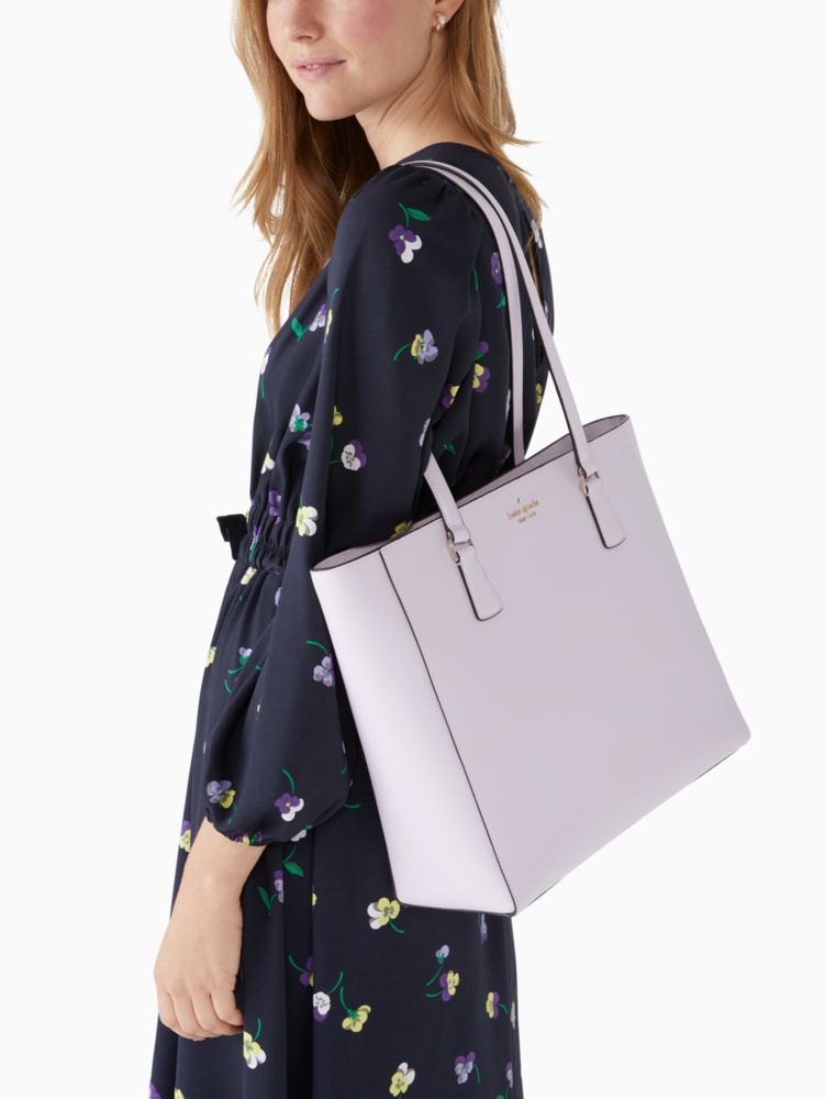 Kate Spade,perry leather laptop tote,Pale Amethyst