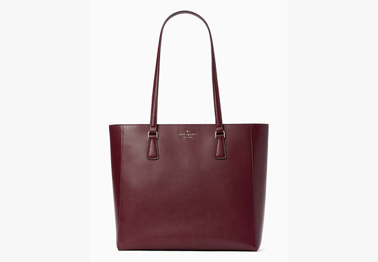 Kate Spade,perry leather laptop tote,Deep Berry