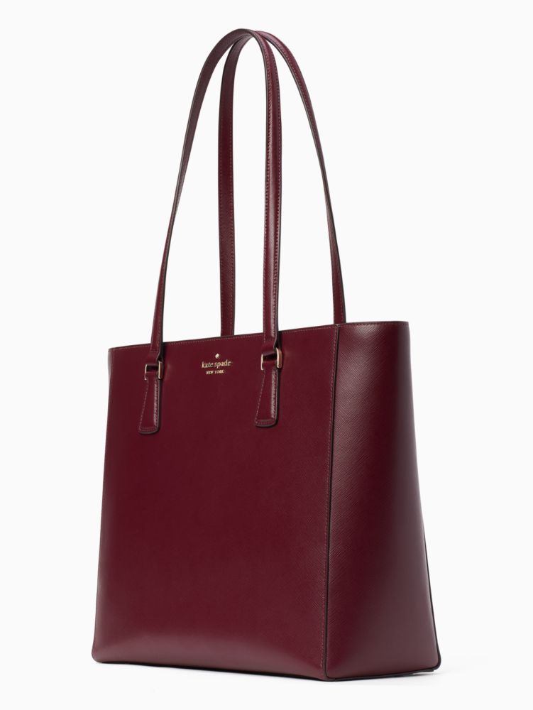 Kate Spade,perry leather laptop tote,Deep Berry