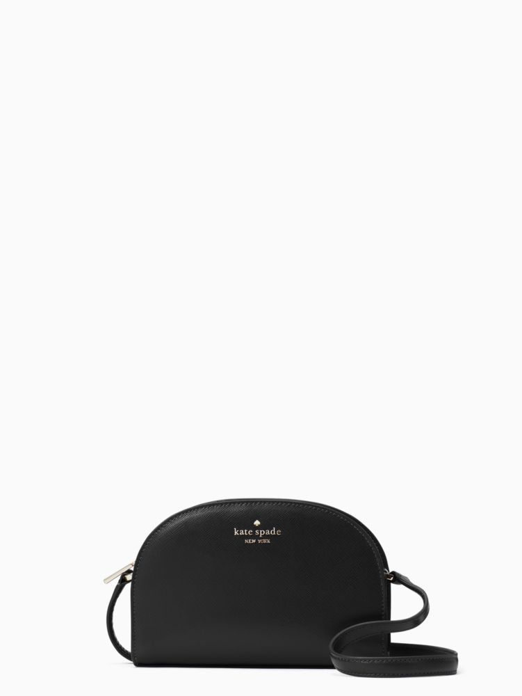 Large Saffiano Leather Dome Crossbody Bag