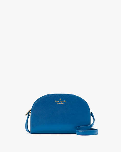 Kate Spade,perry leather dome crossbody,Sapphire Ice
