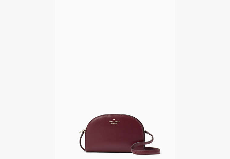Kate Spade,perry leather dome crossbody,Deep Berry