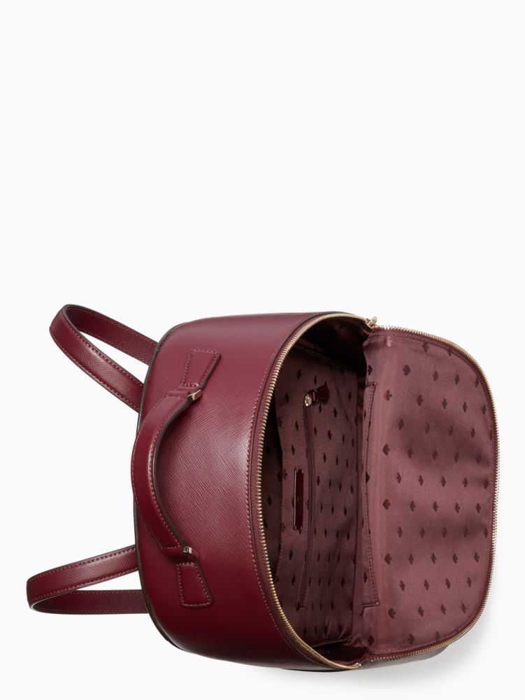 Kate Spade,Perry Large Backpack,Lining Lining Fabric Content,Leather,Backpack,Logo,Metal,Gold Metal,Casual,