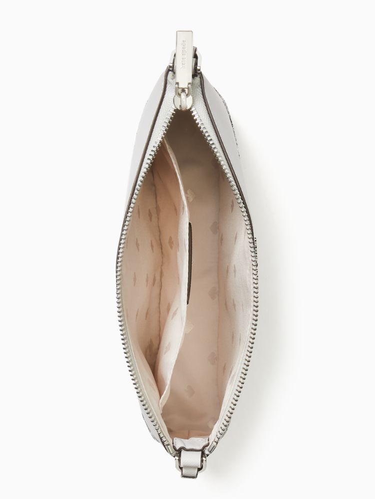 Kate Spade,フラッシュ グリッター ファブリック ミックス マテリアル クロスボディ,バッグ,グレー