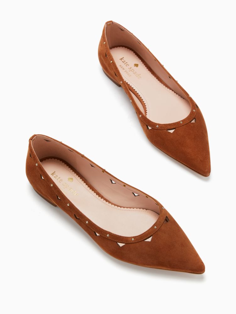 Kate Spade,melody flats,Warm Gingerbread