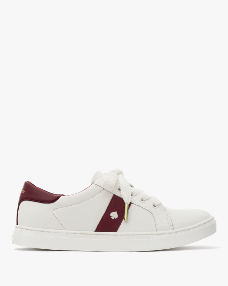 Kate Spade,Iggy Sneakers,sneakers,Optic White/ Deep Berry