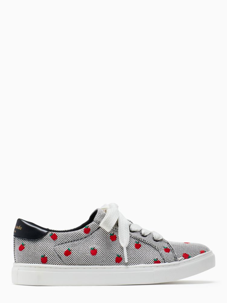 Kate Spade,athena 2 apple sneakers,sneakers,60%,Grey / Red Apples